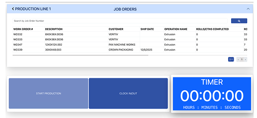 Manufacturing Execution System (MES) screenshot — view 3